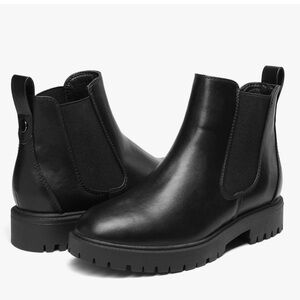 Dream Pairs Black Low Heel Chelsea Ankle Boots Slip On Size 8